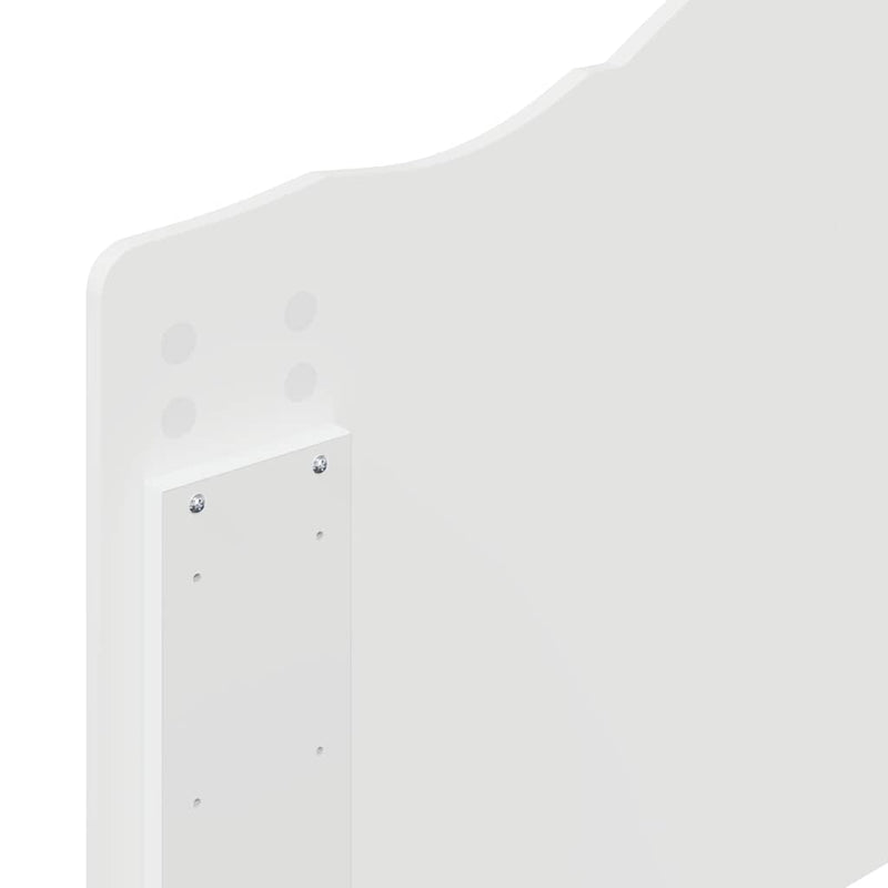 vidaXL Fejtámla fejtámlával Fényes Fehér 90 cm Faanyag