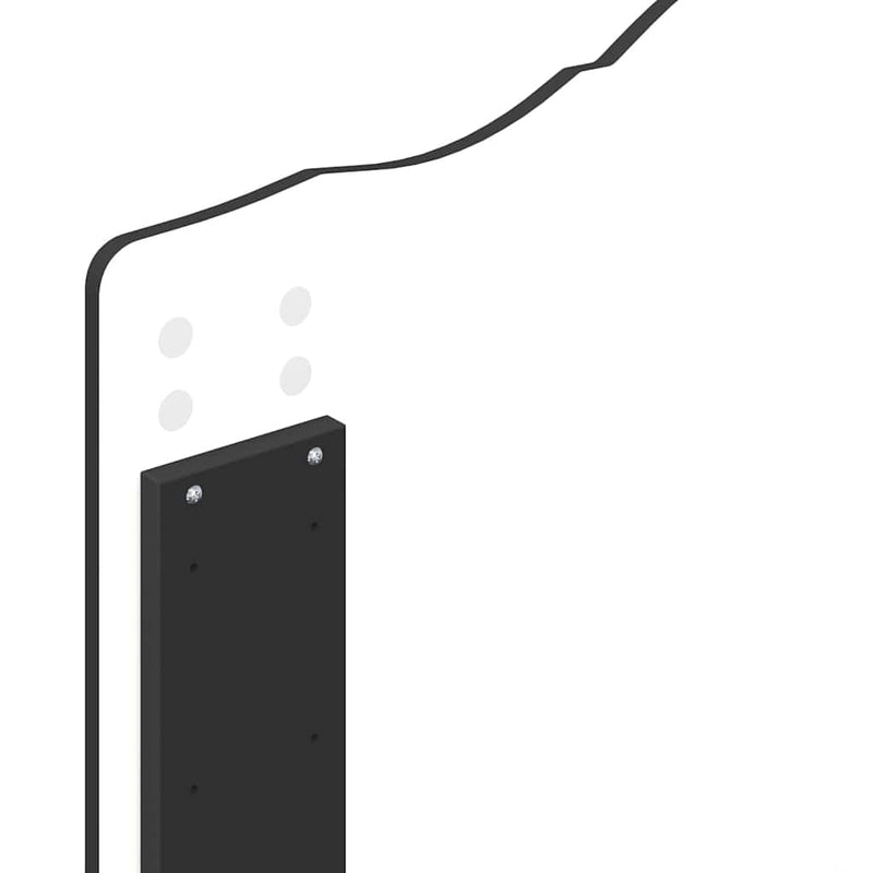 vidaXL Fejtámla fejtámlával Fekete tölgy 80 cm Faanyag