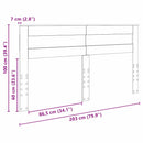 vidaXL Fejtámla fejtámlával Beton Szürke 200 cm Faanyag