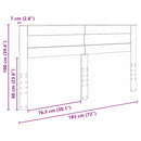 vidaXL Fejtámla fejtámlával Fehér 180 cm Faanyag