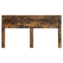 vidaXL Fejtámla fejtámlával Füstölt tölgy 180 cm Faanyag