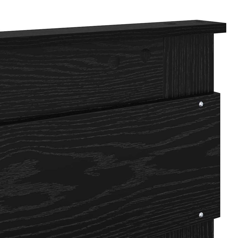 vidaXL Fejtámla fejtámlával Fekete tölgy 140 cm Faanyag