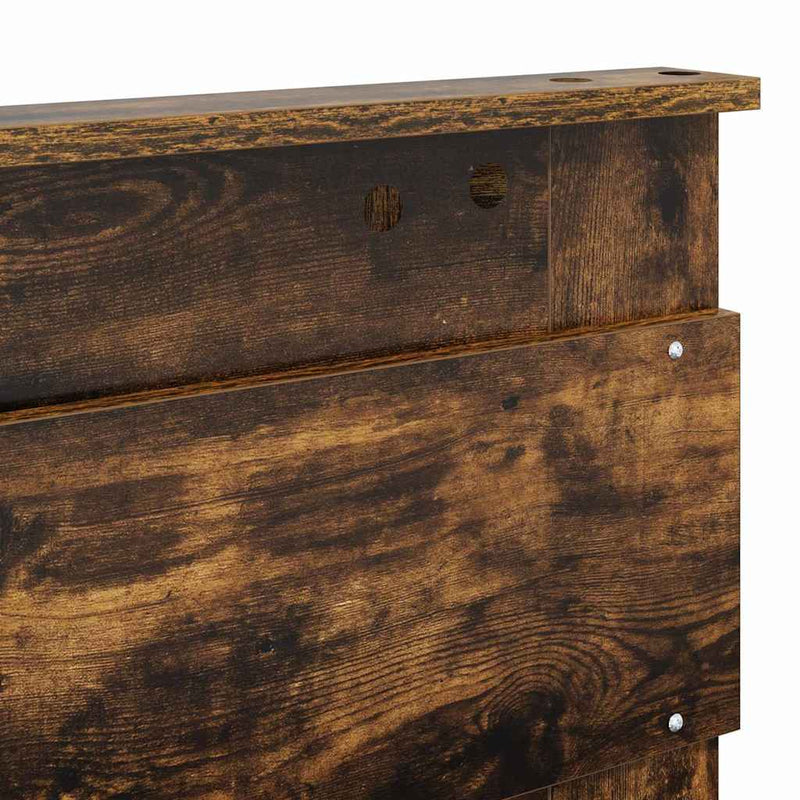 vidaXL Fejtámla fejtámlával Füstölt tölgy 120 cm Faanyag