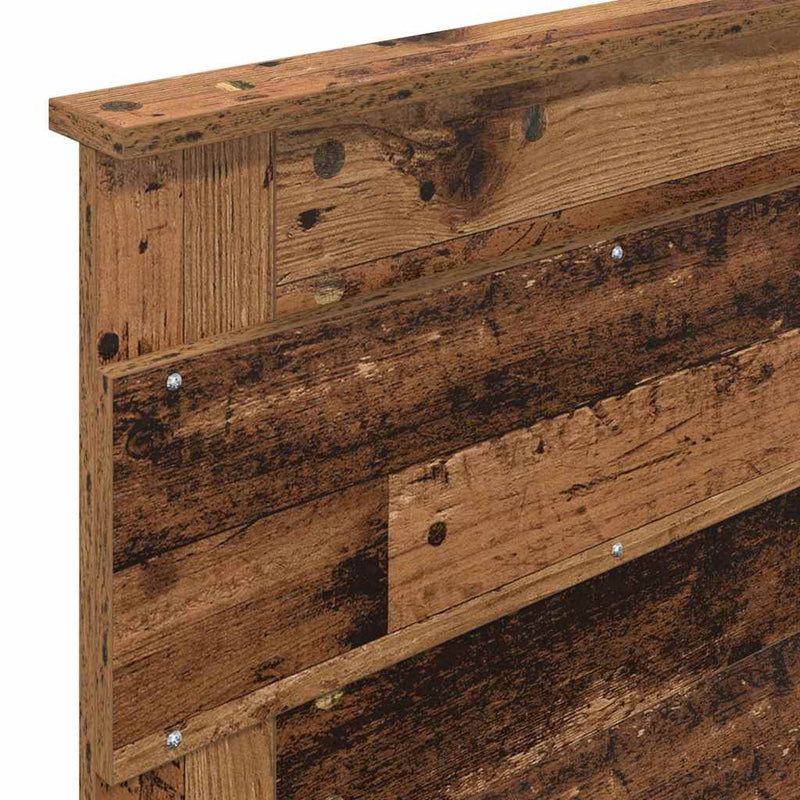 vidaXL Fejtámla fejtámlával Öreg fa 100 cm Faanyag