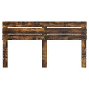 vidaXL Fejtámla fejtámlával Füstölt tölgy 200 cm Faanyag