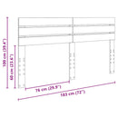 vidaXL Fejtámla fejtámlával Sonoma tölgy 180 cm Faanyag