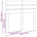 vidaXL Fejtámla fejtámlával Artisan tölgy 135 cm Faanyag