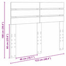 vidaXL Fejtámla fejtámlával Sonoma tölgy 120 cm Faanyag