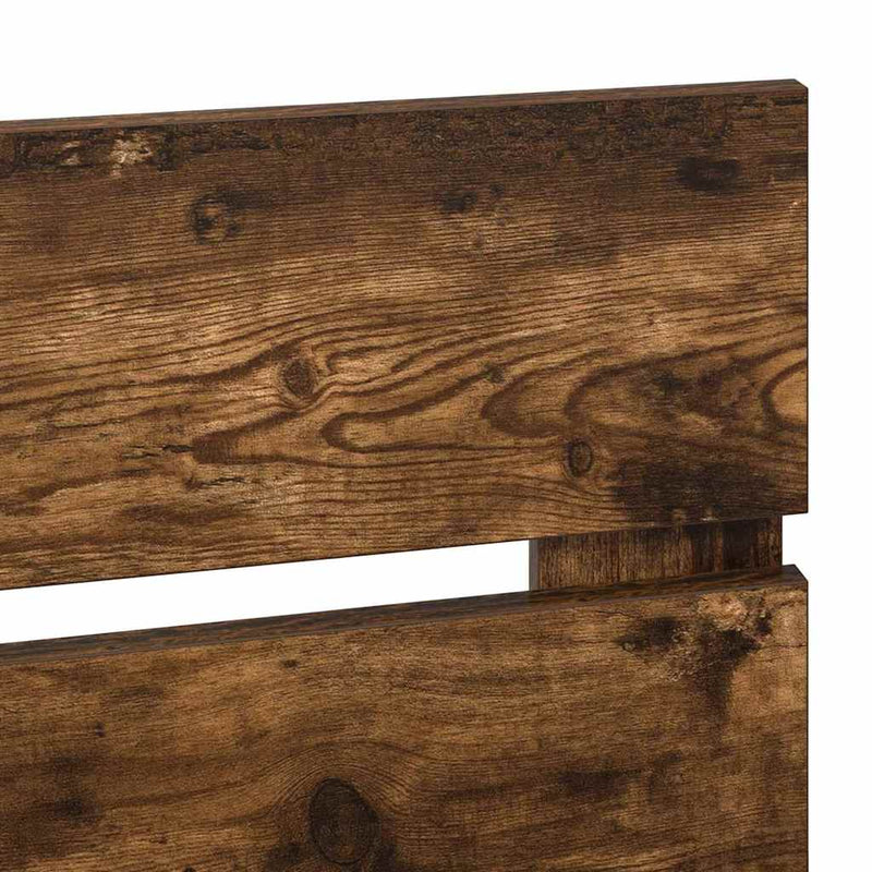 vidaXL Fejtámla fejtámlával Füstölt tölgy 120 cm Faanyag