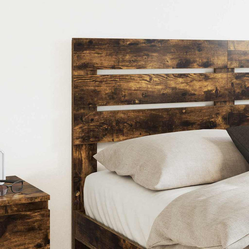 vidaXL Fejtámla fejtámlával Füstölt tölgy 120 cm Faanyag