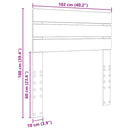 vidaXL Fejtámla fejtámlával Öreg fa 100 cm Faanyag