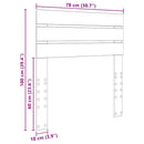 vidaXL Fejtámla fejtámlával Artisan tölgy 75 cm Faanyag