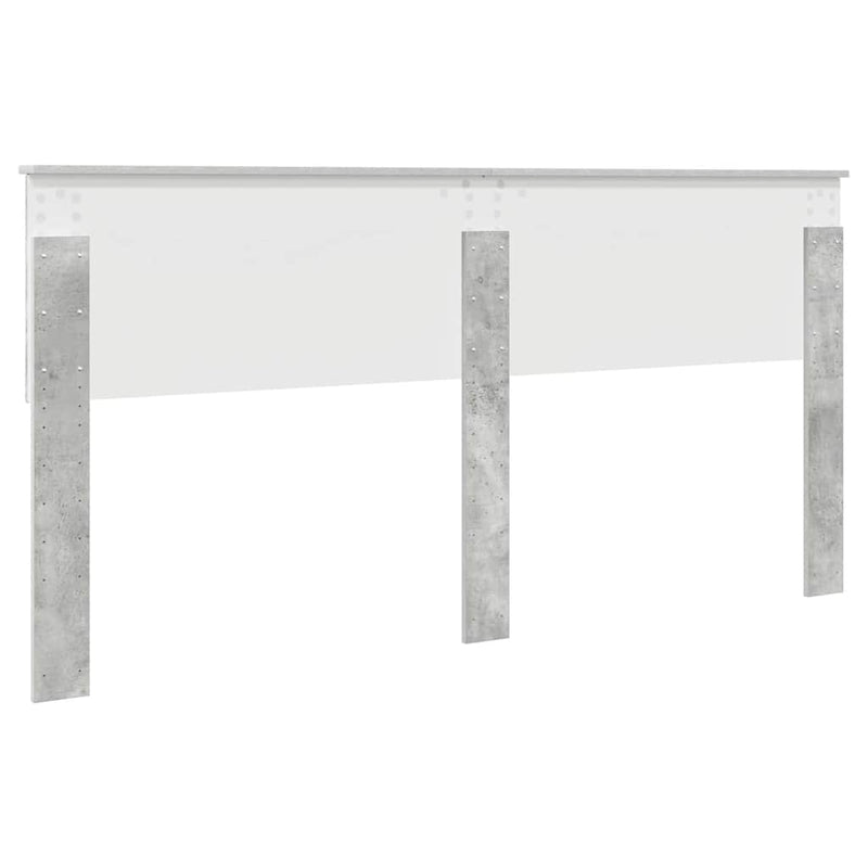 vidaXL Fejtámla fejtámlával Beton Szürke 200 cm Faanyag