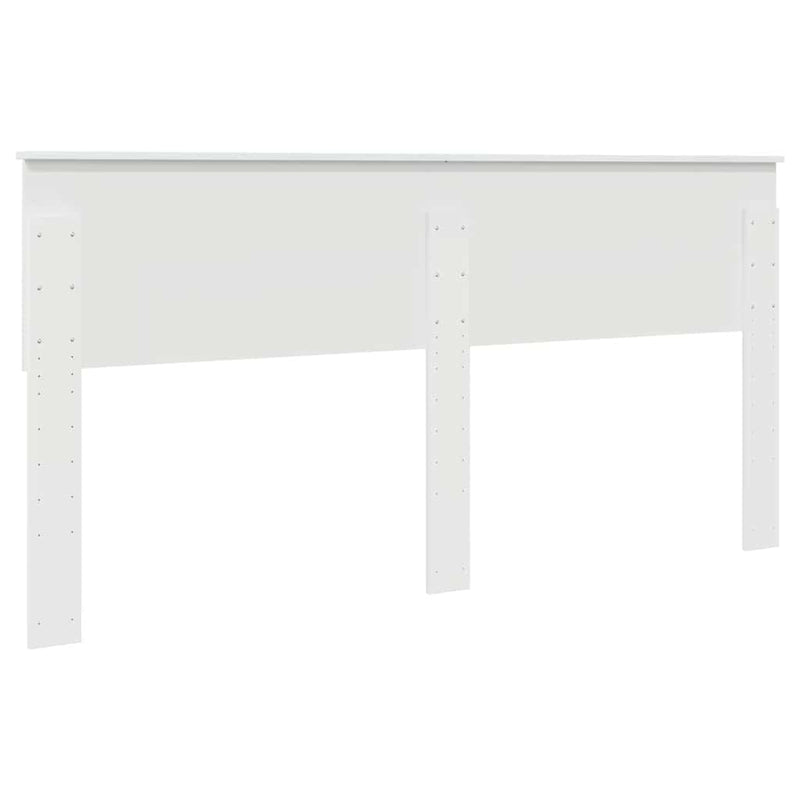 vidaXL Fejtámla fejtámlával Fényes Fehér 200 cm Faanyag
