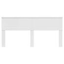 vidaXL Fejtámla fejtámlával Fényes Fehér 200 cm Faanyag