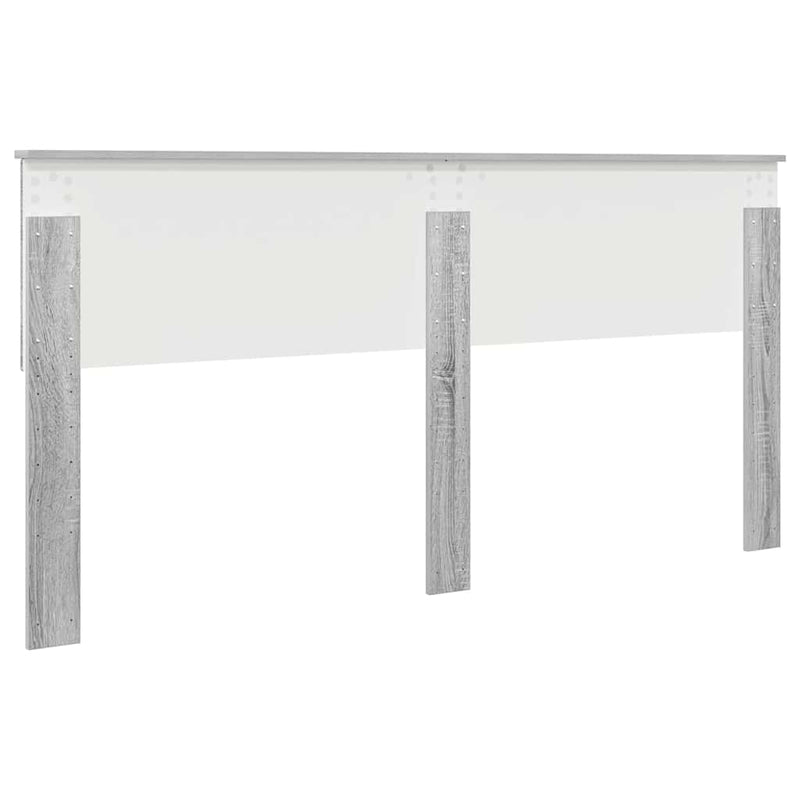 vidaXL Fejtámla fejtámlával Szürke Sonoma 200 cm Faanyag