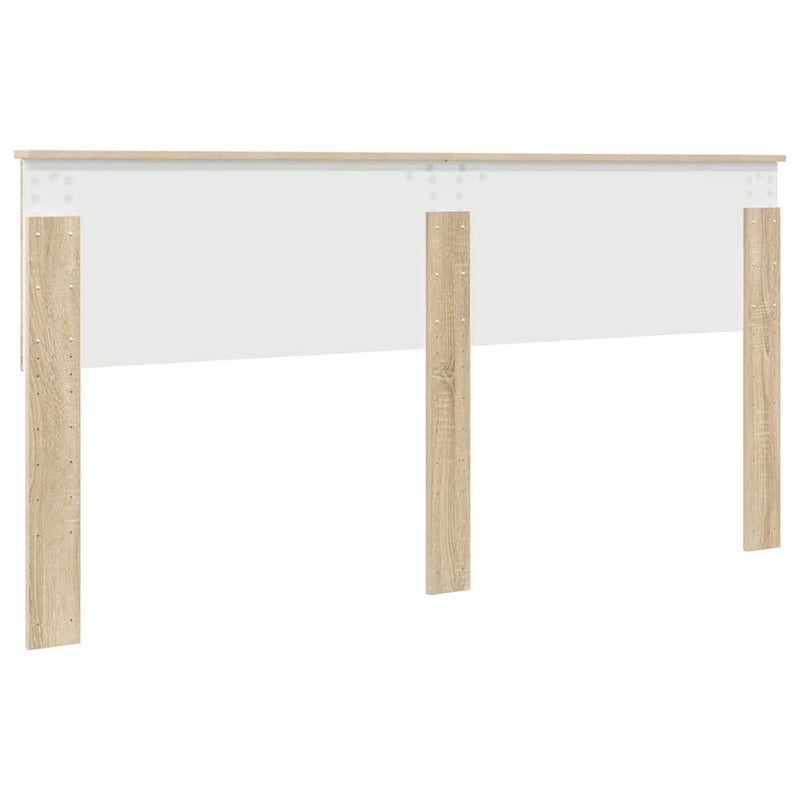 vidaXL Fejtámla fejtámlával Sonoma tölgy 180 cm Faanyag