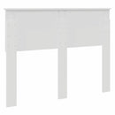 vidaXL Fejtámla fejtámlával Fehér 135 cm Faanyag
