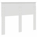 vidaXL Fejtámla fejtámlával Fényes Fehér 135 cm Faanyag