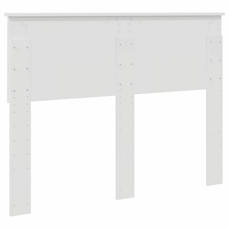 vidaXL Fejtámla fejtámlával Fényes Fehér 135 cm Faanyag