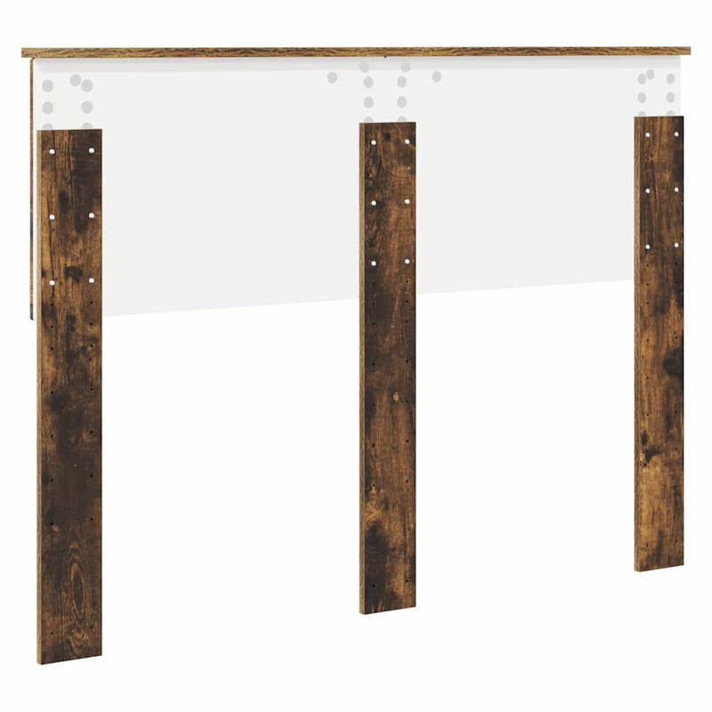 vidaXL Fejtámla fejtámlával Füstölt tölgy 135 cm Faanyag