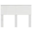 vidaXL Fejtámla fejtámlával Fényes Fehér 120 cm Faanyag