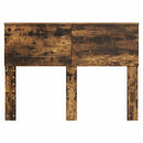 vidaXL Fejtámla fejtámlával Füstölt tölgy 120 cm Faanyag