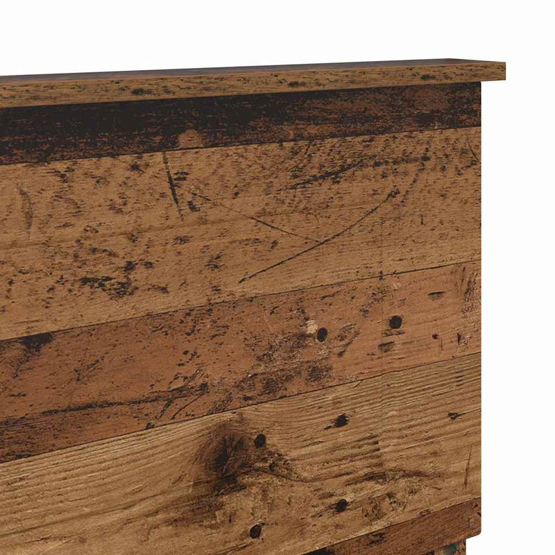 vidaXL Fejtámla fejtámlával Öreg fa 120 cm Faanyag