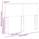 vidaXL Fejtámla fejtámlával Artisan tölgy 120 cm Faanyag