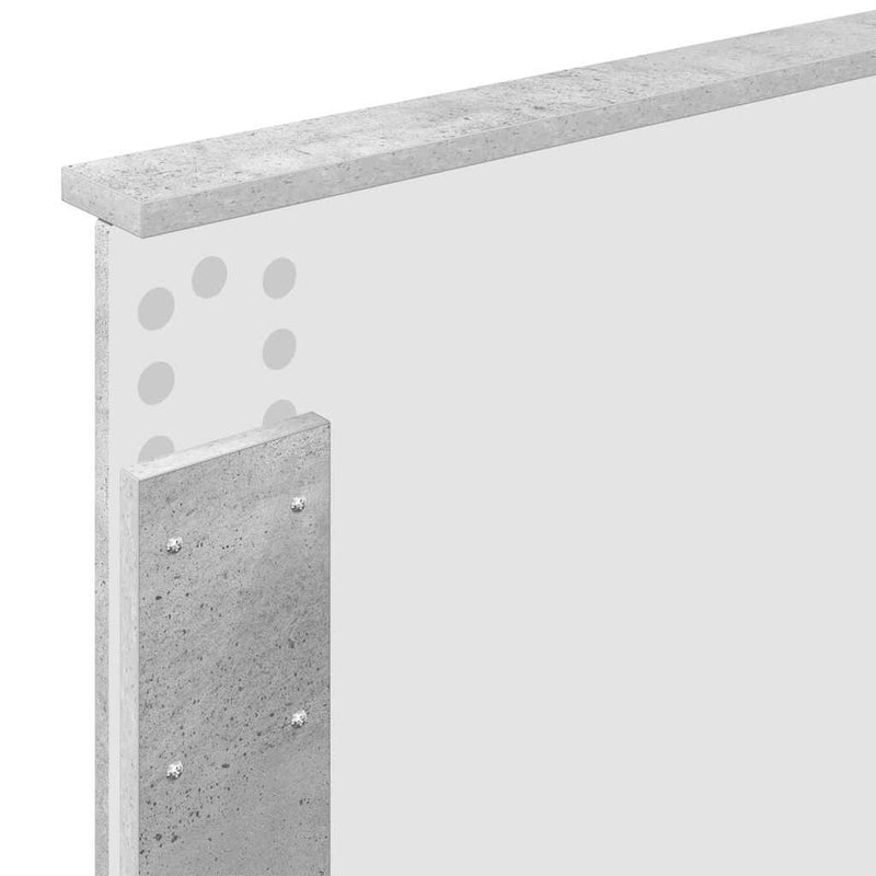 vidaXL Fejtámla fejtámlával Beton Szürke 90 cm Faanyag