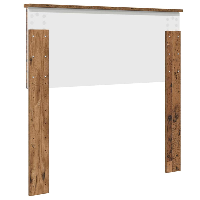 vidaXL Fejtámla fejtámlával Öreg fa 90 cm Faanyag