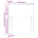vidaXL Fejtámla fejtámlával Artisan tölgy 75 cm Faanyag