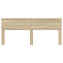 vidaXL Fejtámla fejtámlával Sonoma tölgy 200 cm Faanyag