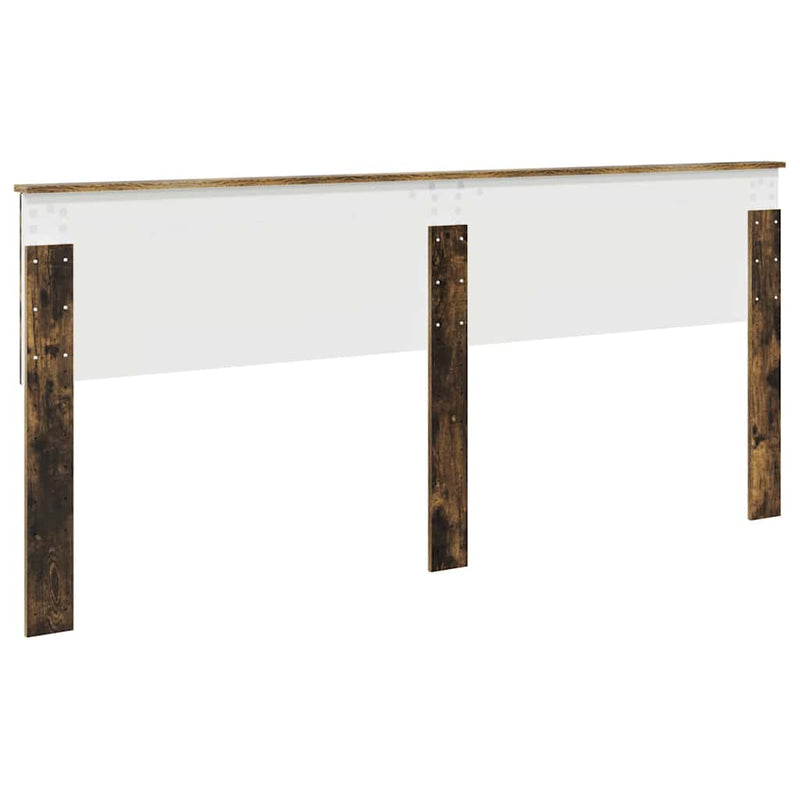 vidaXL Fejtámla fejtámlával Füstölt tölgy 200 cm Faanyag