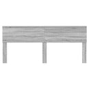 vidaXL Fejtámla fejtámlával Szürke Sonoma 200 cm Faanyag