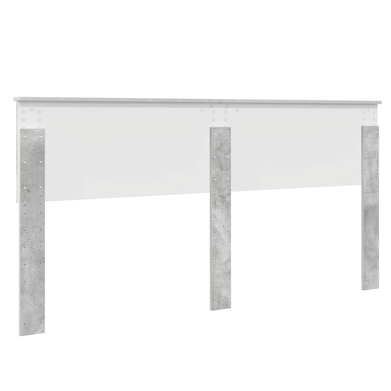 vidaXL Fejtámla fejtámlával Beton Szürke 180 cm Faanyag