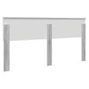 vidaXL Fejtámla fejtámlával Szürke Sonoma 180 cm Faanyag