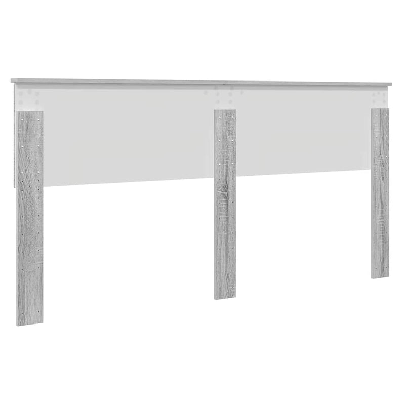 vidaXL Fejtámla fejtámlával Szürke Sonoma 180 cm Faanyag