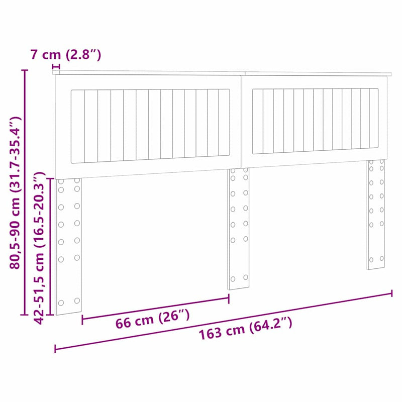 vidaXL Fejtámla fejtámlával Fekete tölgy 160 cm Faanyag
