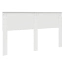 vidaXL Fejtámla fejtámlával Fényes Fehér 160 cm Faanyag