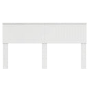 vidaXL Fejtámla fejtámlával Fényes Fehér 160 cm Faanyag