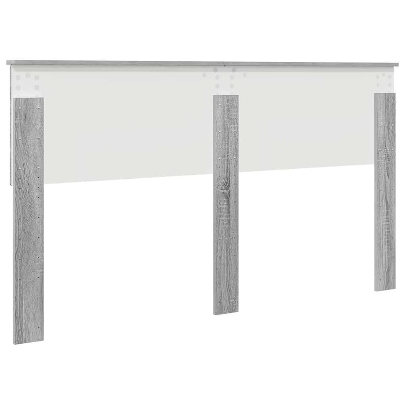 vidaXL Fejtámla fejtámlával Szürke Sonoma 160 cm Faanyag