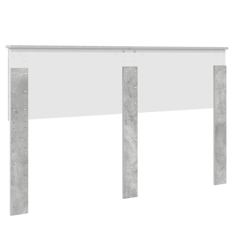 vidaXL Fejtámla fejtámlával Beton Szürke 150 cm Faanyag