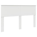 vidaXL Fejtámla fejtámlával Fényes Fehér 150 cm Faanyag