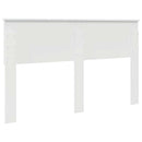 vidaXL Fejtámla fejtámlával Fényes Fehér 150 cm Faanyag