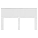 vidaXL Fejtámla fejtámlával Fényes Fehér 150 cm Faanyag
