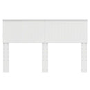 vidaXL Fejtámla fejtámlával Fényes Fehér 140 cm Faanyag