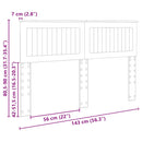 vidaXL Fejtámla fejtámlával Füstölt tölgy 140 cm Faanyag