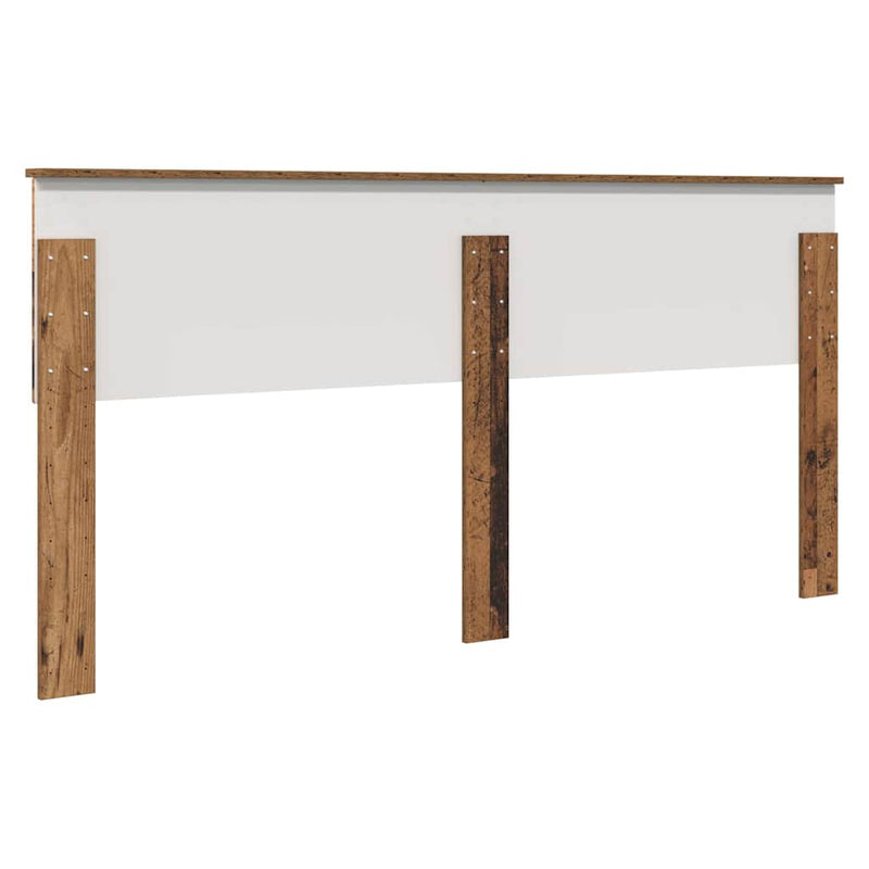 vidaXL Fejtámla fejtámlával Öreg fa 140 cm Faanyag