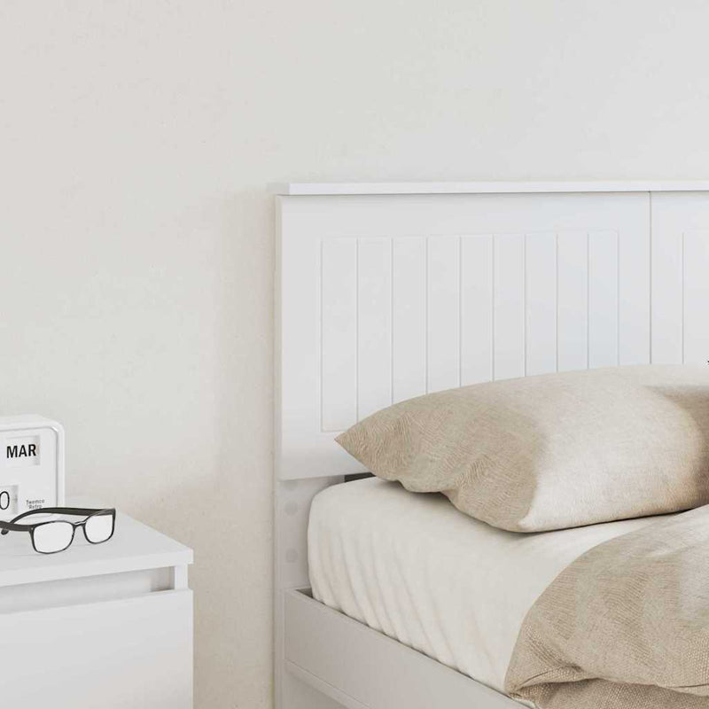 vidaXL Fejtámla fejtámlával Fehér 135 cm Faanyag